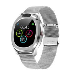  Đồng hồ thông minh T01 Silver Steel Watch Strap – Màn hình 1,3 inch, chống nước IP68, dây thép 