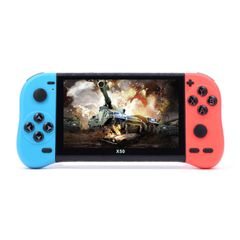  Máy chơi game cầm tay cổ điển X50 Xanh Đỏ - Màn hình 5.1 inch, bộ nhớ 8GB, hơn 6800 trò chơi 