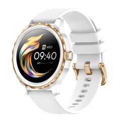  Đồng hồ thông minh màn hình IPS QR02 1.32 inch Silicone Trắng – Gọi Bluetooth, Thanh toán, Theo dõi sức khỏe 