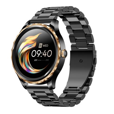 Đồng hồ thông minh màn hình IPS QR02 1.32 inch Thép Đen  – Gọi Bluetooth, Thanh toán, Theo dõi sức khỏe