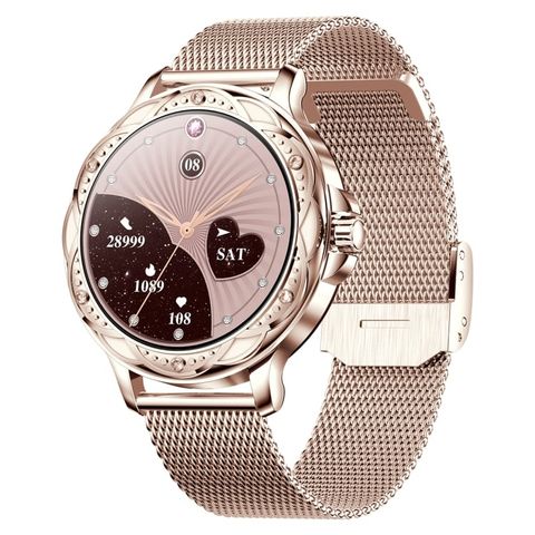 CF12 Steel Strap Màu Gold – Vòng tay thông minh IP67