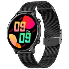  Đồng hồ thông minh HT12 Black Steel – Màn hình 1,32 inch, Bluetooth, IP67, dây silicon 