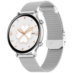 Đồng hồ thông minh HT12 Silver Steel – Màn hình 1,32 inch, Bluetooth, IP67, dây silicon 