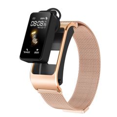  Đồng hồ thông minh kiêm tai nghe H21 Gold Steel - Bluetooth, đo nhiệt độ & điều khiển giọng nói hiện đại 