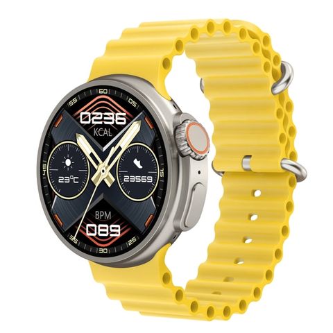 Đồng hồ thông minh K9 Ultra Pro Yellow 1.39 inch Dây silicon chống nước IP67