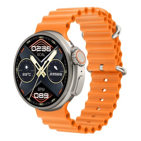 Đồng hồ thông minh K9 Ultra Pro Orange 1.39 inch Dây silicon chống nước IP67