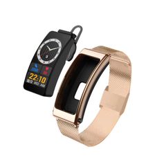  K13 Steel Band Gold – Đồng hồ thông minh Bluetooth 5.2, tai nghe tháo rời, pin bền đến 7 ngày 
