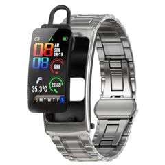  K20 Steel Band Silver – Đồng hồ thông minh chống nước, hỗ trợ cuộc gọi Bluetooth 
