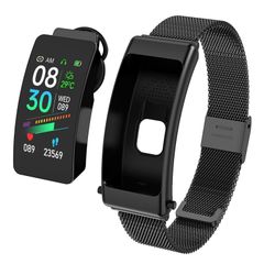  Đồng hồ thông minh K50 Black - 1.08 inch Steel Band chống nước IP67, hỗ trợ gọi Bluetooth 