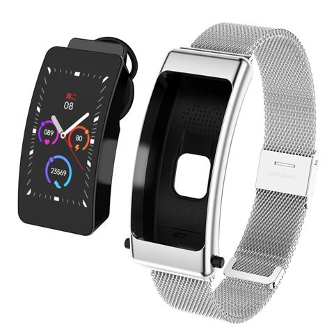 Đồng hồ thông minh K50 Grey - 1.08 inch Steel Band chống nước IP67, hỗ trợ gọi Bluetooth