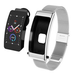  Đồng hồ thông minh K50 Grey - 1.08 inch Steel Band chống nước IP67, hỗ trợ gọi Bluetooth 