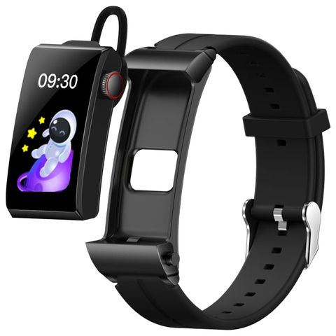Đồng hồ thông minh M6 Silicone Band Black – Màn hình 1,5 inch, Tai nghe tháo rời, IP68