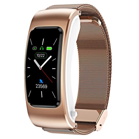 K60 Steel Band (Rose Gold) – Smartwatch sang trọng, Tai nghe không dây tích hợp