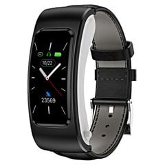  K60 Leather Band (Black) – Đồng hồ thông minh chống nước, Tai nghe tích hợp tiện dụng 