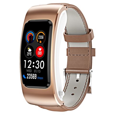 K60 Leather Band (Brown) – Smartwatch thời trang, hỗ trợ nghe gọi Bluetooth