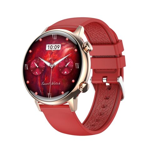 Đồng hồ thông minh HK39 Silicone Strap Red – Màn hình 1,1 inch, Bluetooth, IP68, thép không gỉ