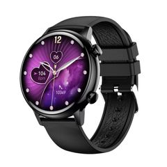  Đồng hồ thông minh HK39 Silicone Strap Black – Màn hình 1,1 inch, Bluetooth, IP68, thép không gỉ 