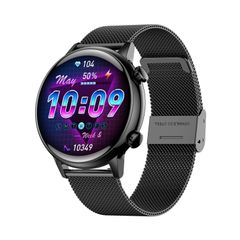  Đồng hồ thông minh HK39 Stainless Steel Band Black – Màn hình 1,1 inch, Bluetooth, IP68, thép không gỉ 
