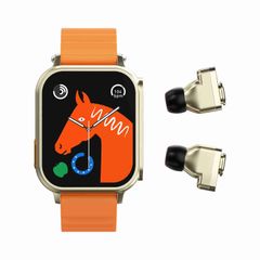  Đồng hồ thông minh N22 Orange 2 trong 1  1.96 inch, tích hợp tai nghe Bluetooth, theo dõi sức khỏe & thể thao 