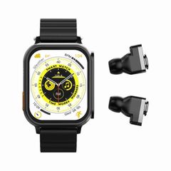  Đồng hồ thông minh N22 Black 2 trong 1  1.96 inch, tích hợp tai nghe Bluetooth, theo dõi sức khỏe & thể thao 