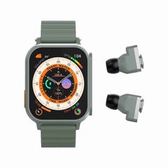  Đồng hồ thông minh N22 Green 2 trong 1  1.96 inch, tích hợp tai nghe Bluetooth, theo dõi sức khỏe & thể thao 