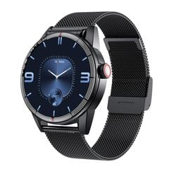  R6 Black Steel – Đồng hồ thông minh tai nghe Bluetooth 2 trong 1, màn hình tròn 1.32 inch, chống nước IP68 