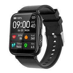  Đồng hồ thông minh TK10 Black Silicone – 1.91 inch, chuẩn IP68, chẩn đoán y tế AI & theo dõi toàn diện sức khỏe 