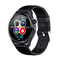  TK22 Black 1,39 inch IP67 hỗ trợ ECG - Đồng hồ thông minh dây đeo bằng da chống nước 