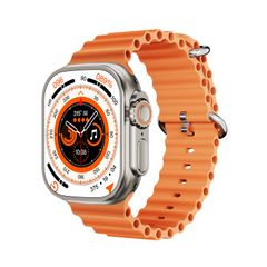  WS-E9 Ultra Metal Buckle Ocean Silicone Band Orange -  2.2 inch IP67 Đồng hồ đeo tay thông minh bằng silicon chống thấm nước 