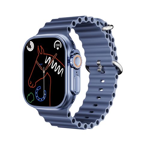 WS-E9 Ultra Metal Buckle Ocean Silicone Band Blue -  2.2 inch IP67 Đồng hồ đeo tay thông minh bằng silicon chống thấm nước