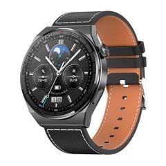  Đồng hồ thông minh KT62  Leather Strap Black  – Sang trọng và công nghệ trong một thiết kế tròn hoàn hảo 