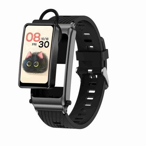 K80 Silicone Band (Black) – Đồng hồ thông minh thể thao, tai nghe tháo rời tiện dụng