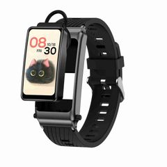  K80 Silicone Band (Black) – Đồng hồ thông minh thể thao, tai nghe tháo rời tiện dụng 