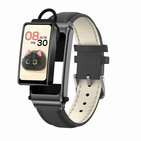 K80 Leather Band (Black) – Smartwatch da cao cấp, hỗ trợ nghe gọi Bluetooth