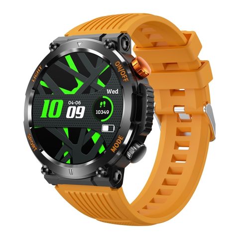 HT17 Màu Cam - Đồng hồ thông minh Bluetooth màn hình tròn 1,46 inch, hỗ trợ theo dõi sức khỏe và hơn 100 chế độ thể thao