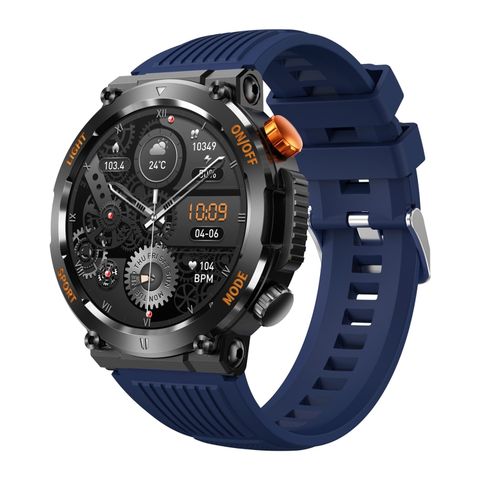 HT17 Màu Xanh Da Trời - Đồng hồ thông minh Bluetooth màn hình tròn 1,46 inch, hỗ trợ theo dõi sức khỏe và hơn 100 chế độ thể thao