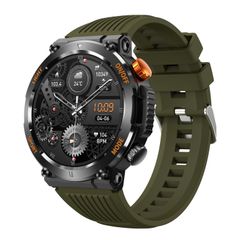  HT17 Màu Xanh Lá Cây - Đồng hồ thông minh Bluetooth màn hình tròn 1,46 inch, hỗ trợ theo dõi sức khỏe và hơn 100 chế độ thể thao 