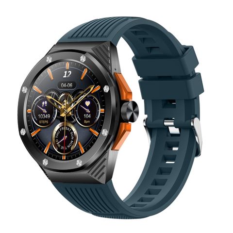 Đồng hồ thông minh màn hình tròn HT8 Blue - 1.46 inch, Bluetooth 5.0, hỗ trợ hơn 100 chế độ thể thao & Alipay