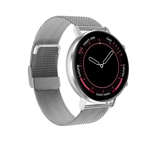 DT96 Smart Watch Silver Steel – Màn hình tròn 1.3 inch, IP68, Theo dõi sức khỏe