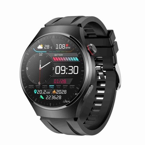 Đồng hồ gọi thông minh MT200 Màu Đen 1.43 inch AMOLED IP67, Hỗ trợ ECG/Nhiệt độ cơ thể/Đường huyết