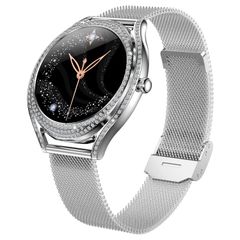  Đồng hồ thông minh V66 Màu Bạc dây thép – Màn hình 1.28 inch, theo dõi nhịp tim và giấc ngủ 