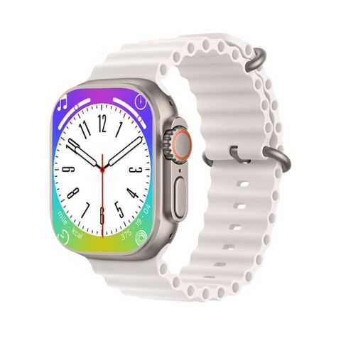 Vòng đeo tay thông minh S800 Ultra Max White - Đồng hồ thông minh dây silicon 1,5 inch