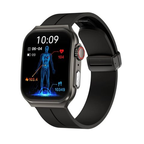 Đồng hồ thông minh NX15 Black – Màn hình 1,96”, Gọi Bluetooth, Đo nhịp tim & Oxy máu