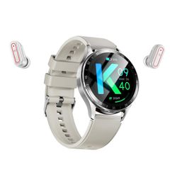  X10 White  - Tai nghe kèm đồng hồ thông minh 1.39 inch NFC chống nước 