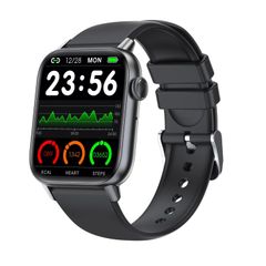  Đồng hồ QS08 PRO Màu Đen – Nhịp tim, huyết áp, oxy máu, giấc ngủ 