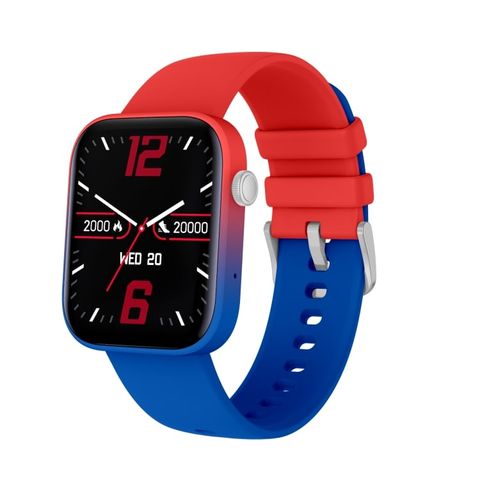 P43 1.8 inch Red & Blue – Đồng hồ thông minh Bluetooth, theo dõi nhịp tim, 123 chế độ thể thao