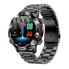  Đồng hồ thông minh ET482 Màu Đen dây nhôm – Hỗ trợ gọi Bluetooth & ECG 