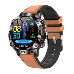  Đồng hồ thông minh ET482 Màu Nâu silicon – Hỗ trợ gọi Bluetooth & ECG 
