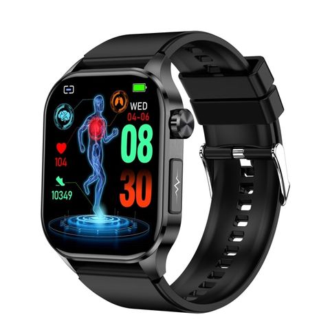 Đồng hồ thông minh ET580 Dây silicon màu đen – AMOLED 2.04