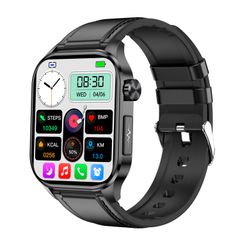  Đồng hồ thông minh ET580 Dây da màu đen – AMOLED 2.04